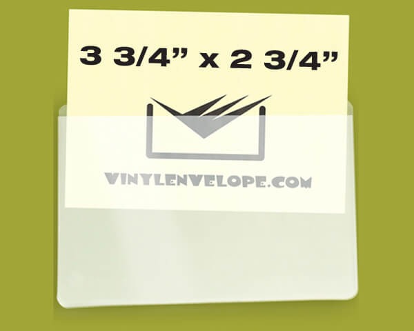 4" x 3 1/8" clear pouch