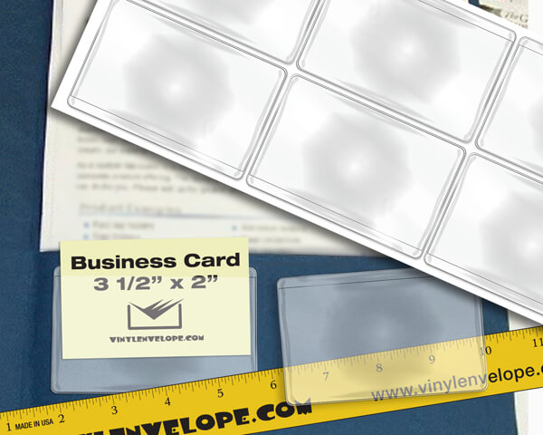 3 3/4'' x 2 3/8'' adhesive pouch
