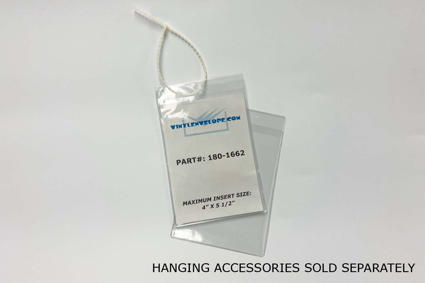 4" x 5 1/2" Clear Vinyl Tag Holder w/ Hang Hole