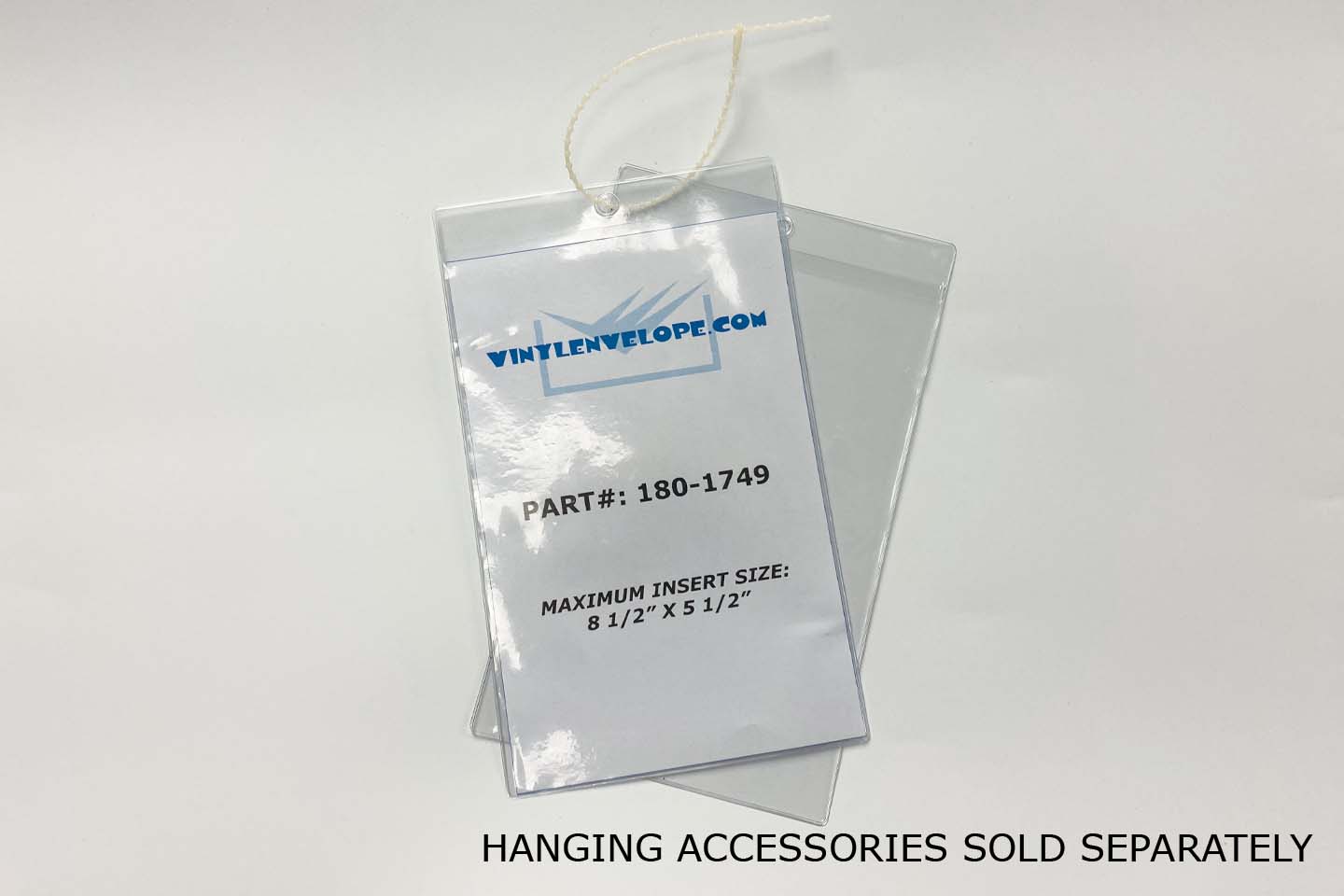 5 1/2" x 8 1/2" Clear Vinyl Pouch w/ Hang Hole
