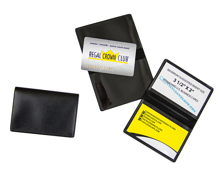 Black business card wallet