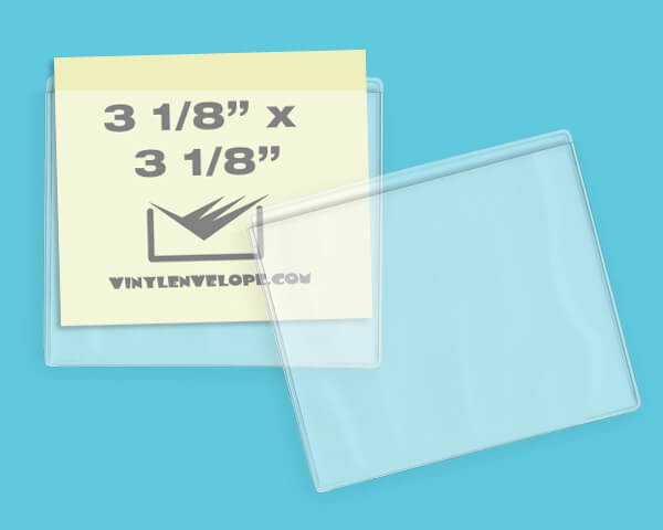 3 3/8" X 3 1/2" clear pouch