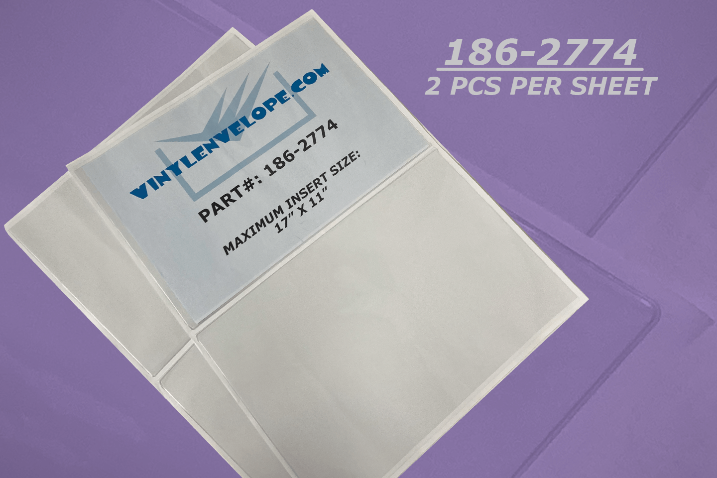 17" x 11" Press-on vinyl envelope OPEN LONG