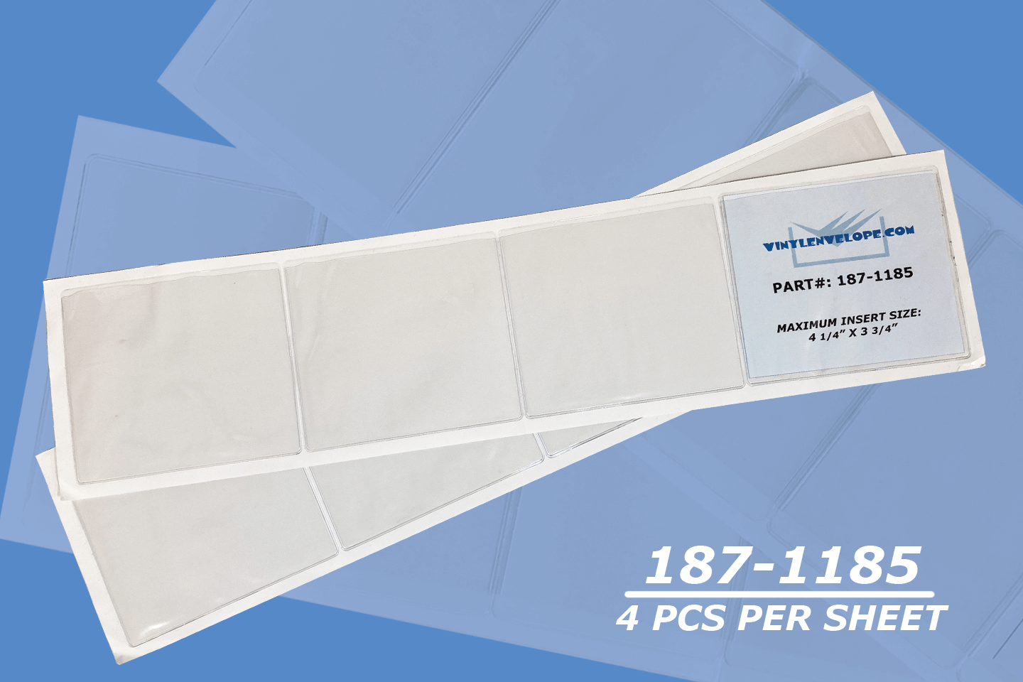 4 1/4" X 3 3/4" Removable Adhesive Pouch