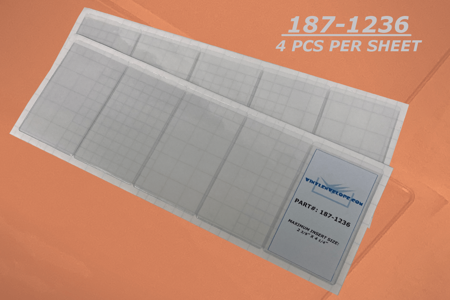 2 1/2" X 4 1/4" Removable Adhesive Pouch