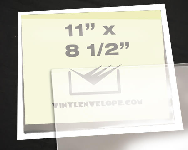11 1/2" x 9" Adhesive Vinyl pouch