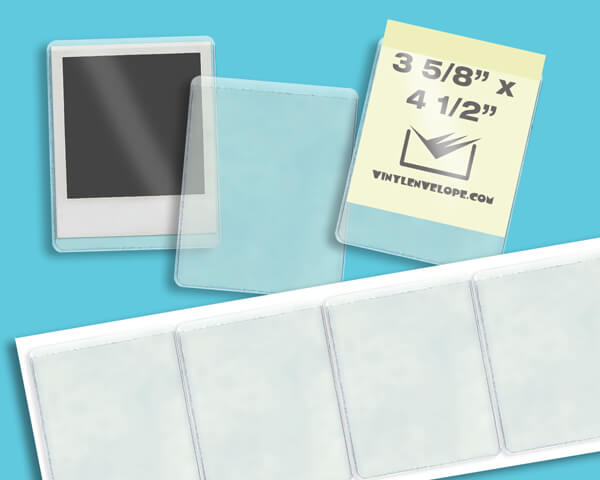 3 7/8" x 4 7/8" Adhesive vinyl pouch