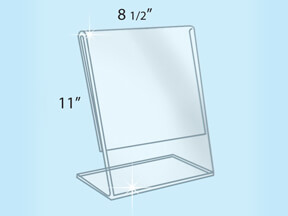 8 1/2" x 11" Slanted sign holder - portrait