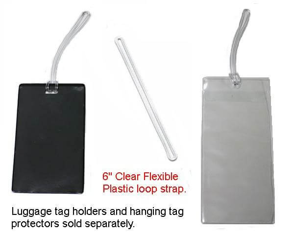 6" Clear Flexible Plastic Loop Strap