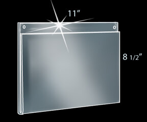 11" x 8 1/2" Wall mount sign holder - LANDSCAPE