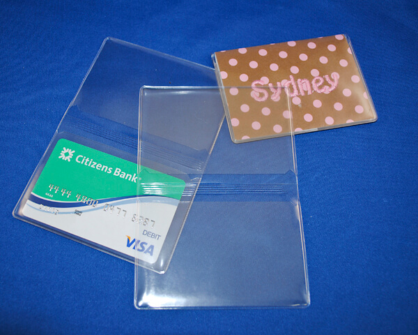 Clear business card holder & card wallet