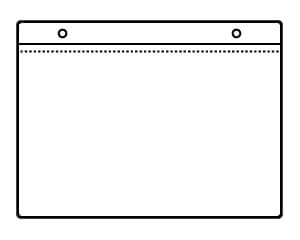 8 3/4" x 6 1/2" clear pouch with hang holes