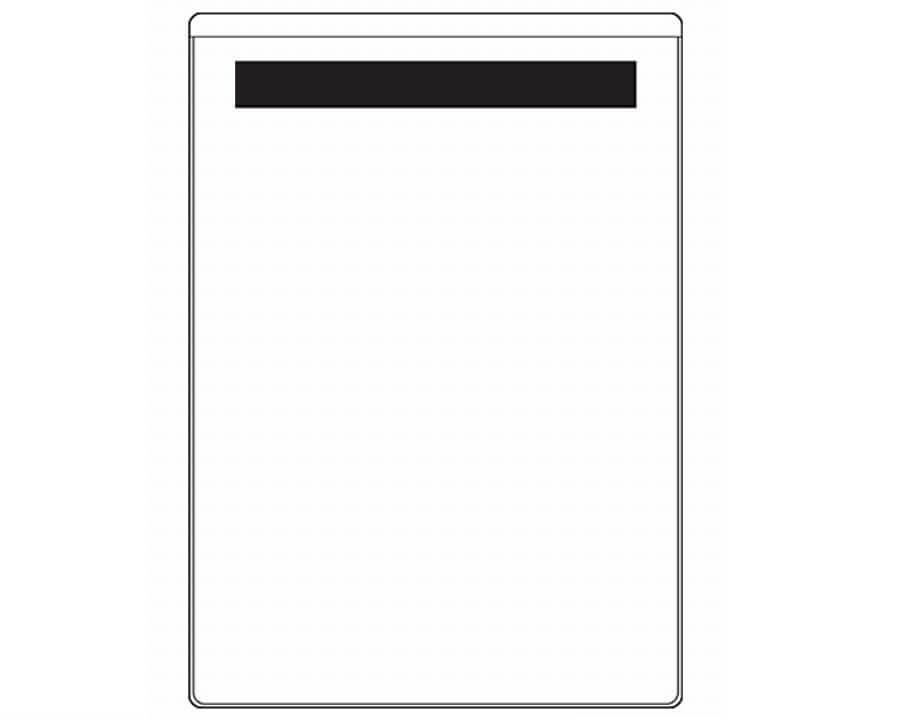 5 3/4" X 8 3/4" clear pouch w/ 1 magnet