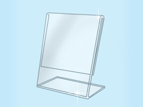 Slanted ad frame, sign frame, literature holder