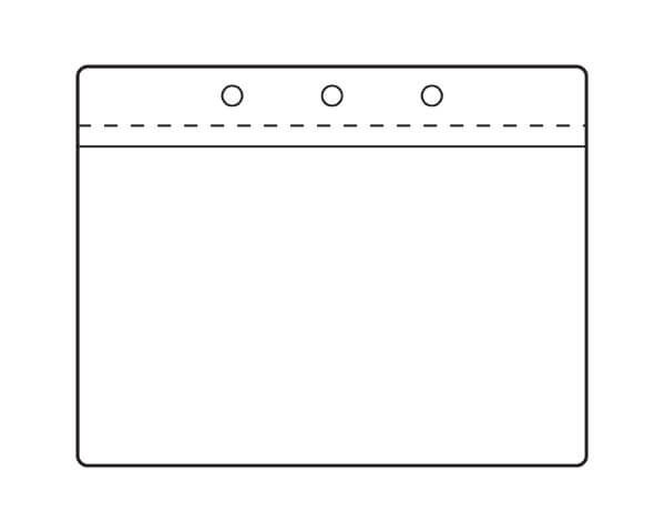 6 3/8" x 5" clear pouch with hang holes