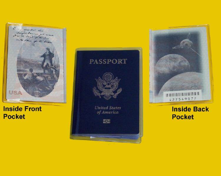 Clear vinyl passport wallet cover