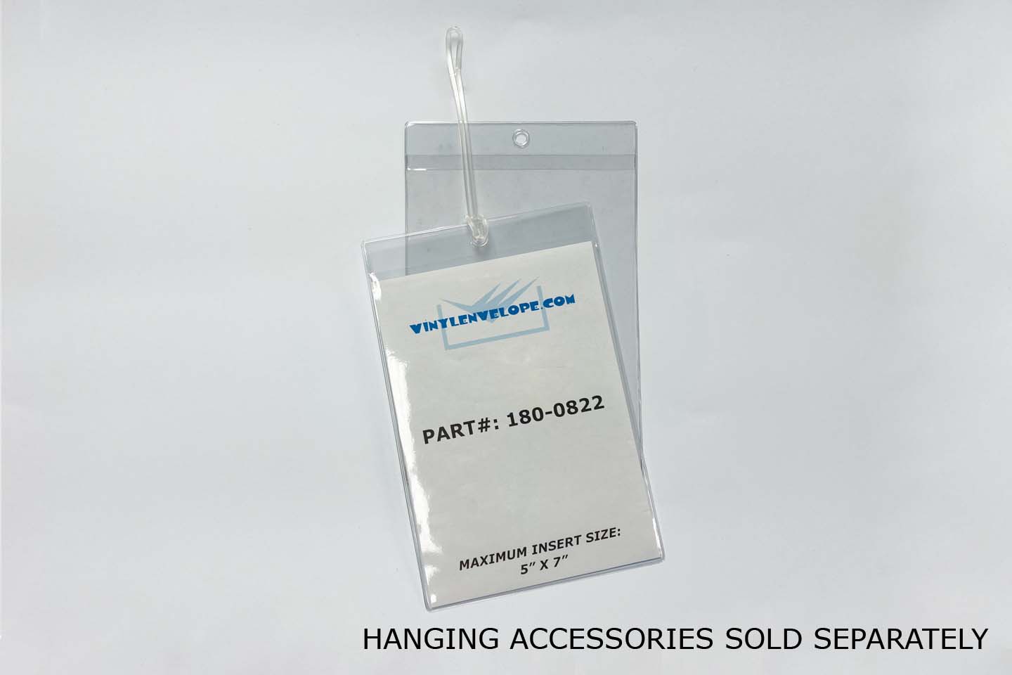 11 1/4" x 8" Clear Vinyl Tag Holder w/ Hang Hole