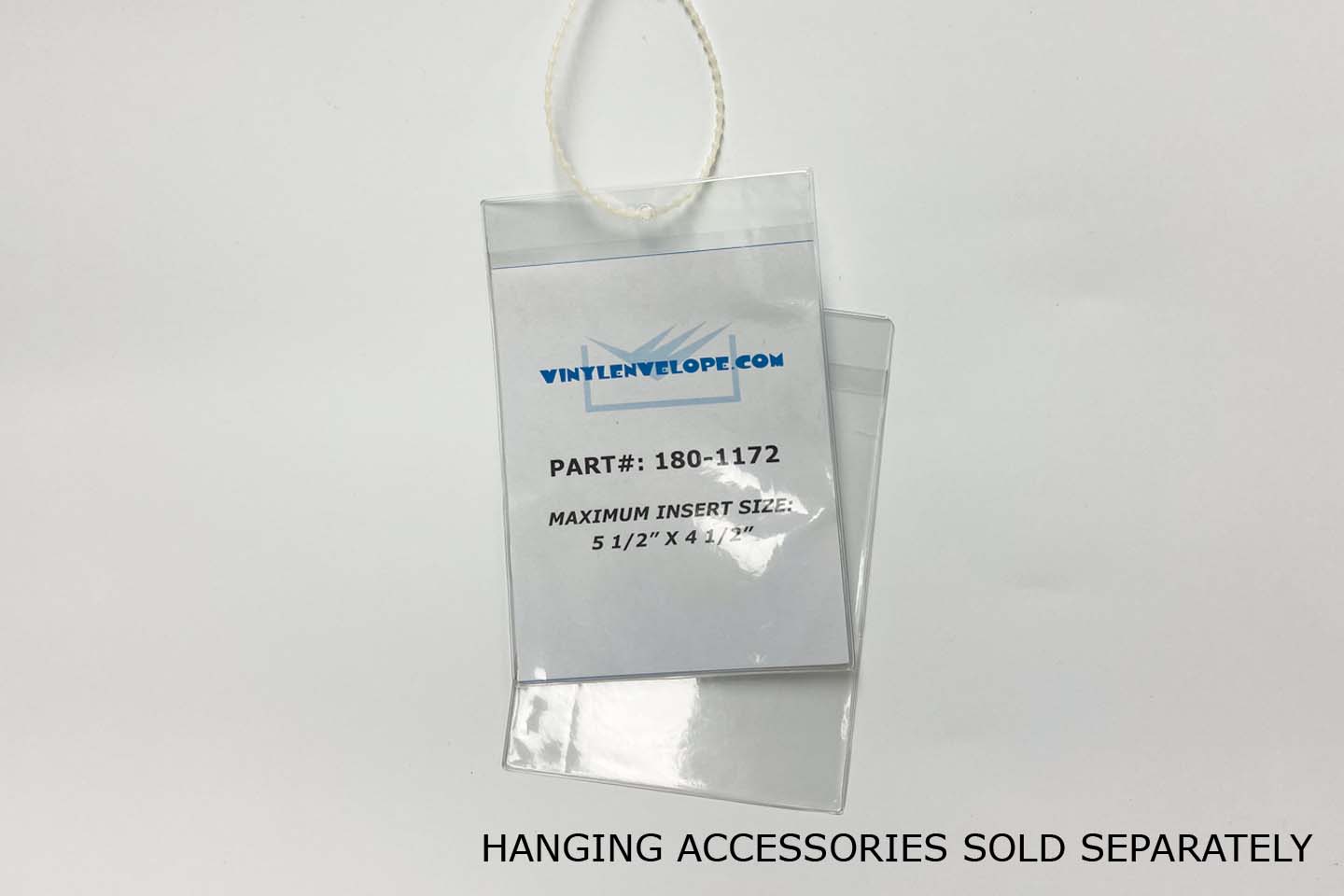 4" x 6" Clear Hanging Vinyl Tag Protector