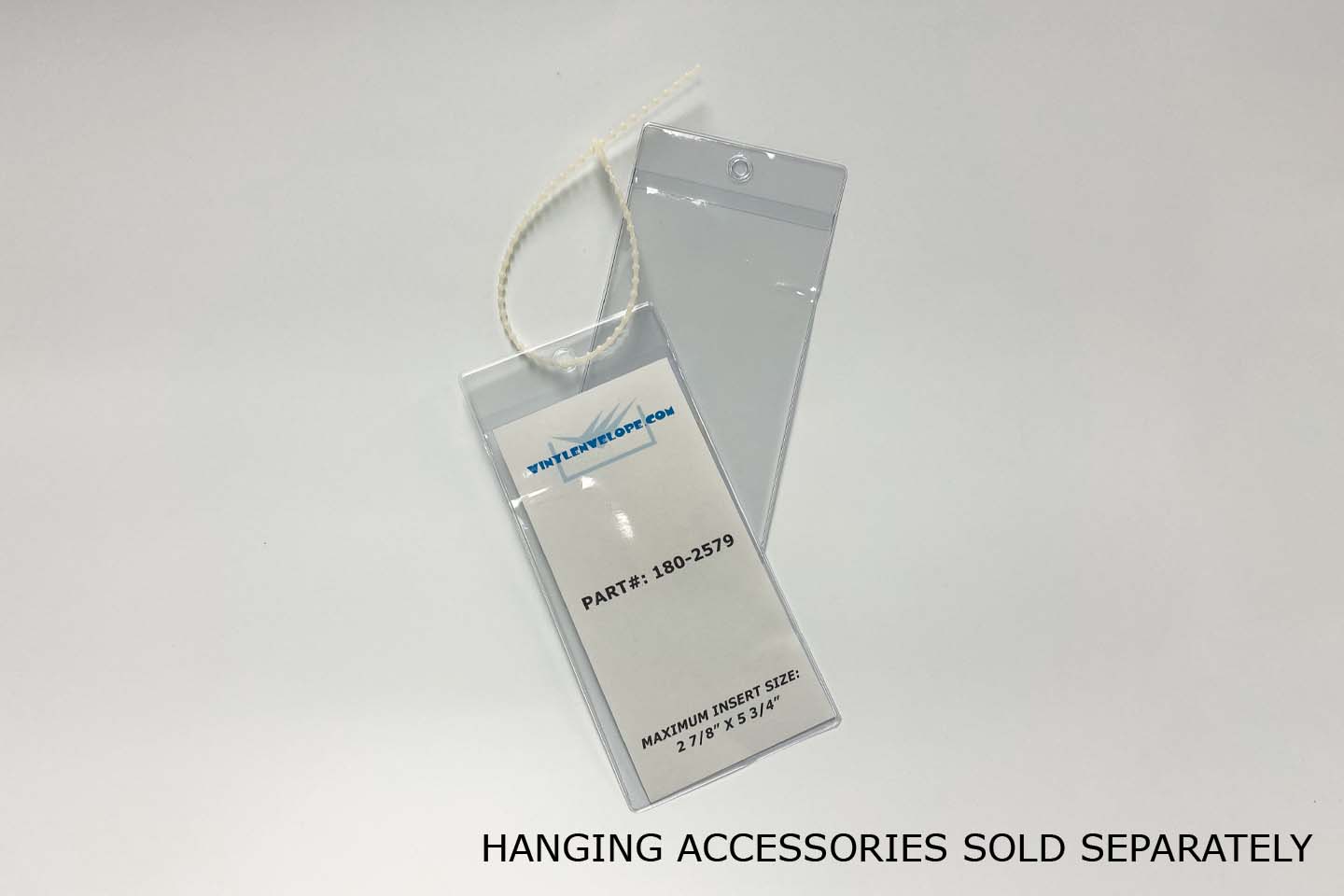 3 1/4" x 6 3/4" Clear Vinyl Tag Holder w/ Hang Hole