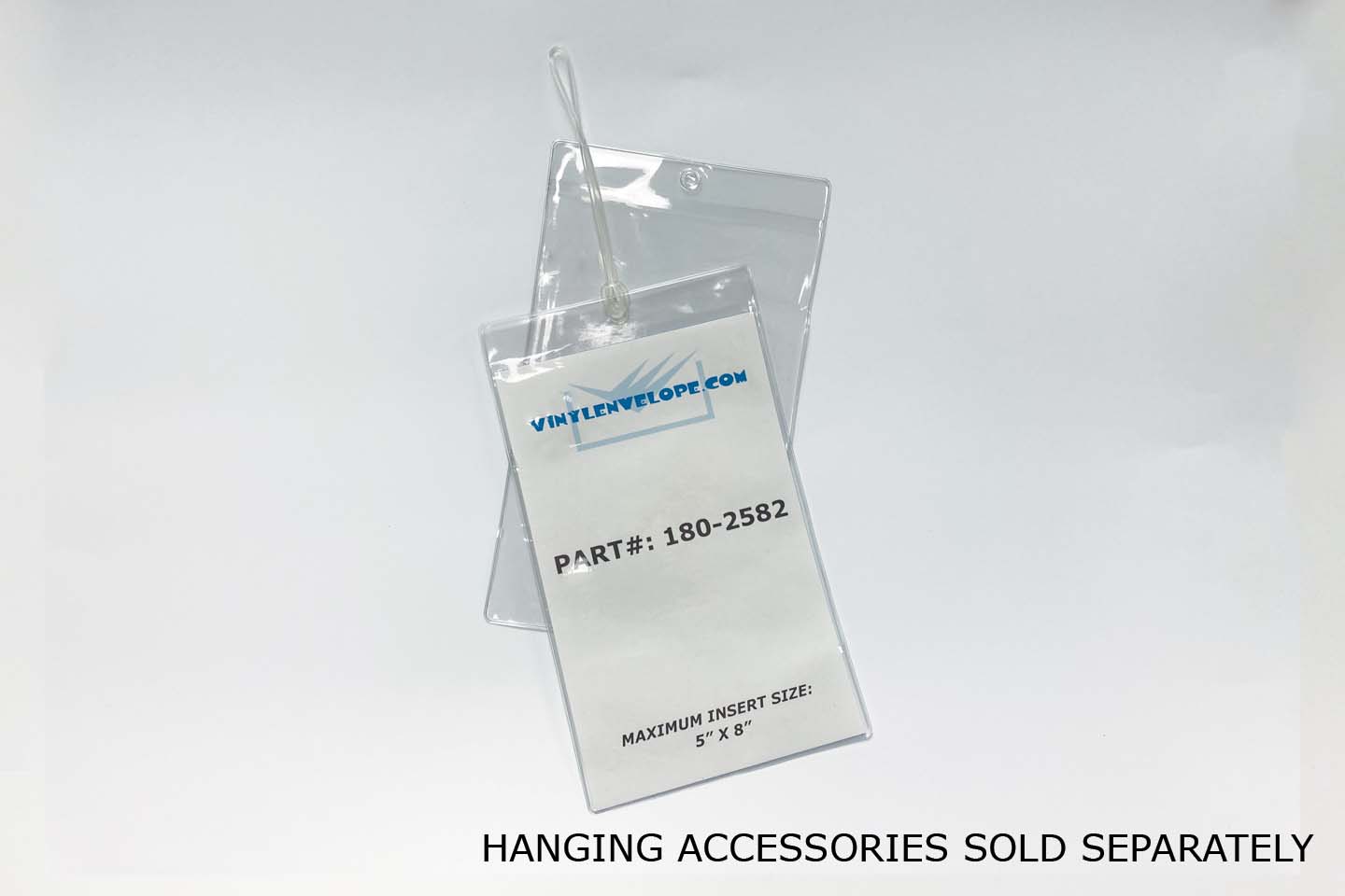 5 1/4" x 9" Clear Vinyl Tag Holder w/ Hang Hole