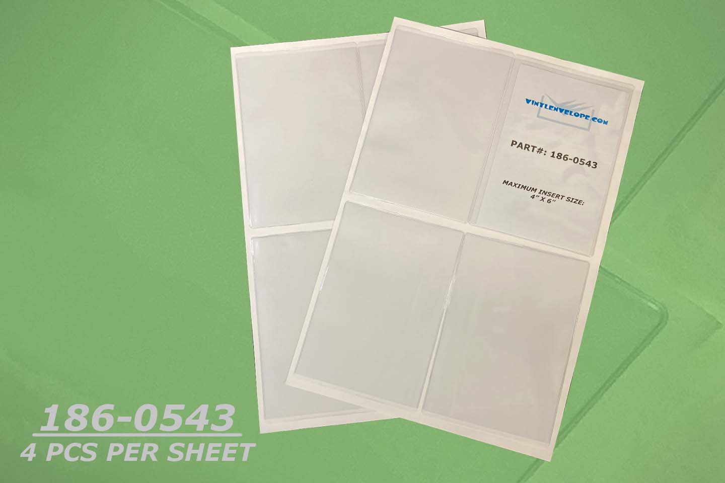 4 X 6" Short-side opening press-on envelope