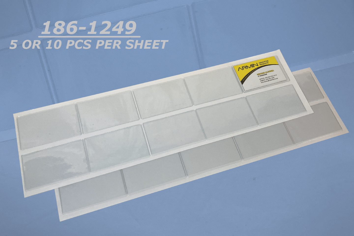 3 3/4" x 2 3/8" press-on adhesive pouch open top (long side)