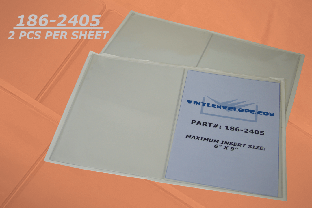 6 3/8" x 9 3/8" Press-on adhesive pouch