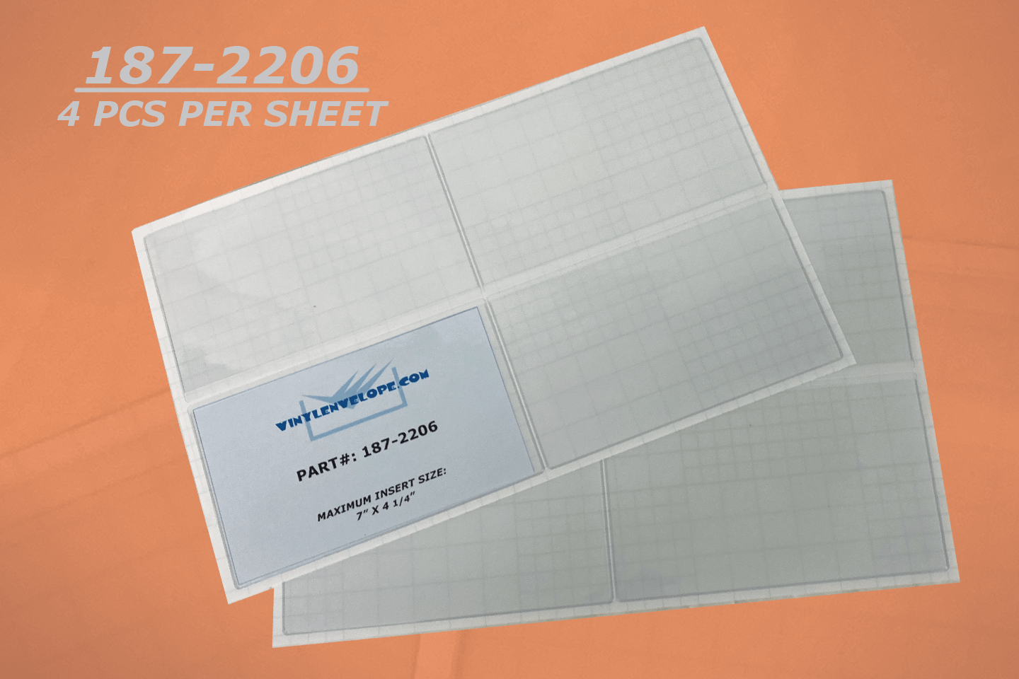 7 3/8" X 4 1/2" Removable Adhesive Pouch