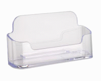 Clear countertop business card holder
