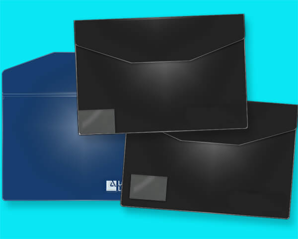 Portfolio Envelope featuring optional Business Card Holders