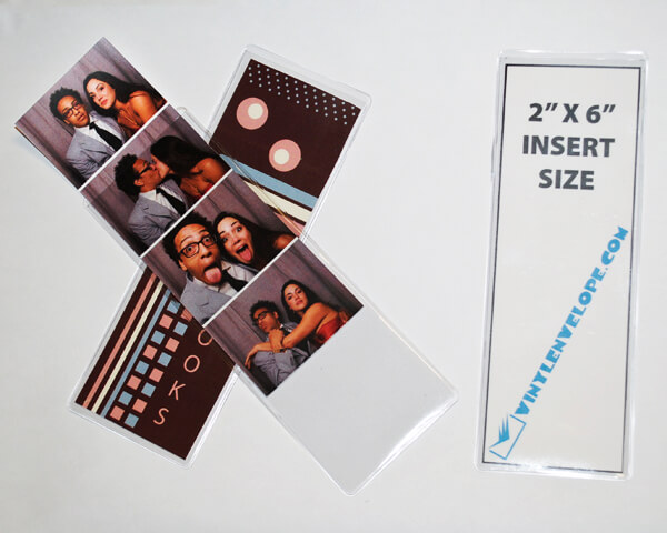 2 1/4" x 6 3/8" Clear Copy safe photo strip sleeve