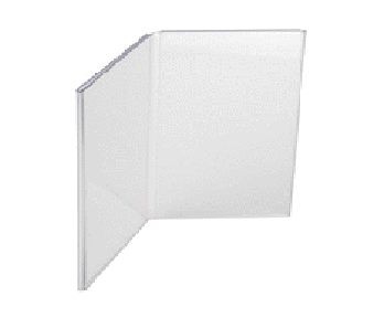 4" x 6" Book-style clear plastic sign holder / ad frame