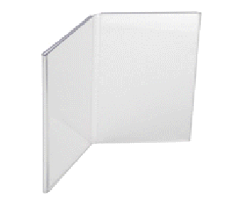 5 x 7" Book-style clear plastic sign holder / ad frame