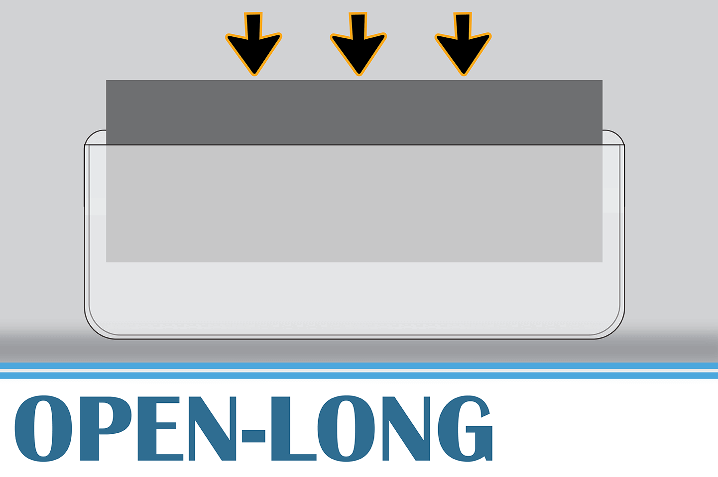 LONG side opening Press-On Envelopes